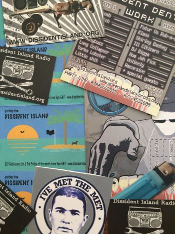 Dissident Island Radio stickers.