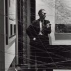 Marcel Duchamp [1942] Behind Mile of String. First Papers of Surrealism, New York. Photo by Arnold Newman.