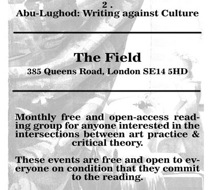 Abu-Lughod: Writing against Culture