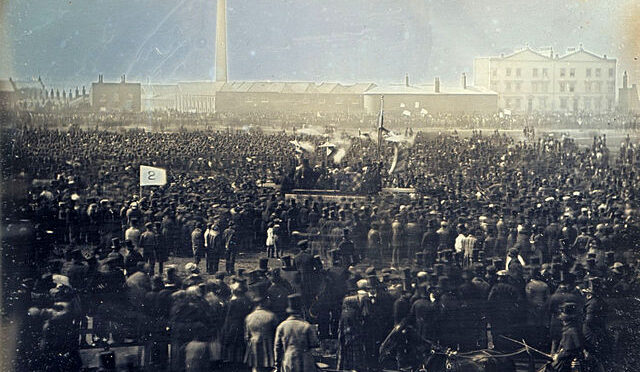 Chartist Meeting on Kennington Common, 10 April 1848. Photo by William Kilburn.