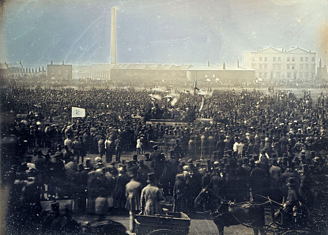 Chartist Meeting on Kennington Common, 10 April 1848. Photo by William Kilburn.