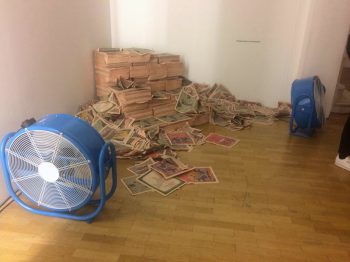 Benedict Drew [2017] The Trickle-Down Syndrome. Installation view. Whitechapel Gallery, London. Photo Dorothy Hunter.