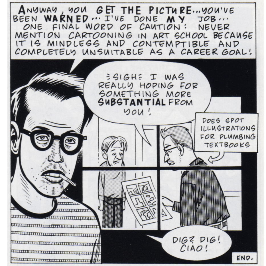 Daniel Clowes [1991] Art School Confidential. Eightball #7, Nov 1991.