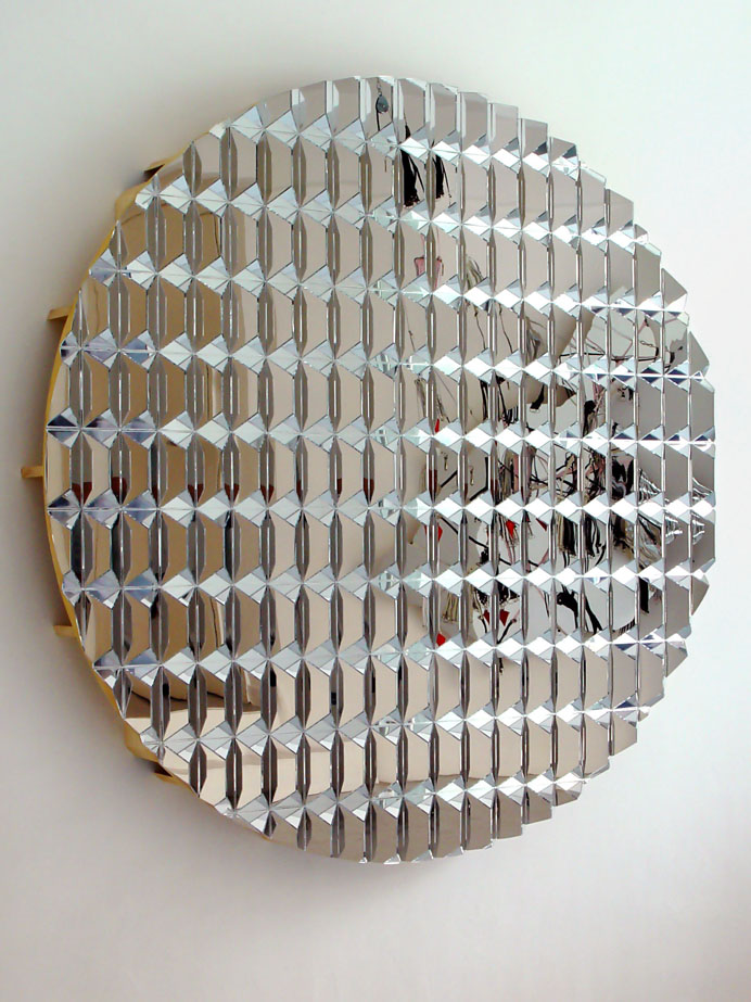 Sophia Kosmaoglou Leng Tch’e, 2002. Wood, mirror, 159 x 159 x 14 cm