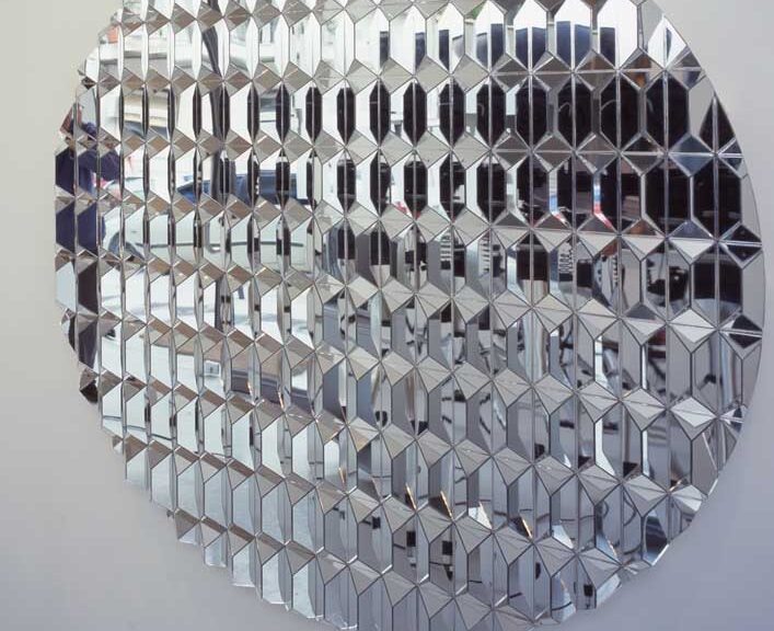 Sophia Kosmaoglou Leng Tch’e, 2002. Wood, mirror, 159 x 159 x 14 cm