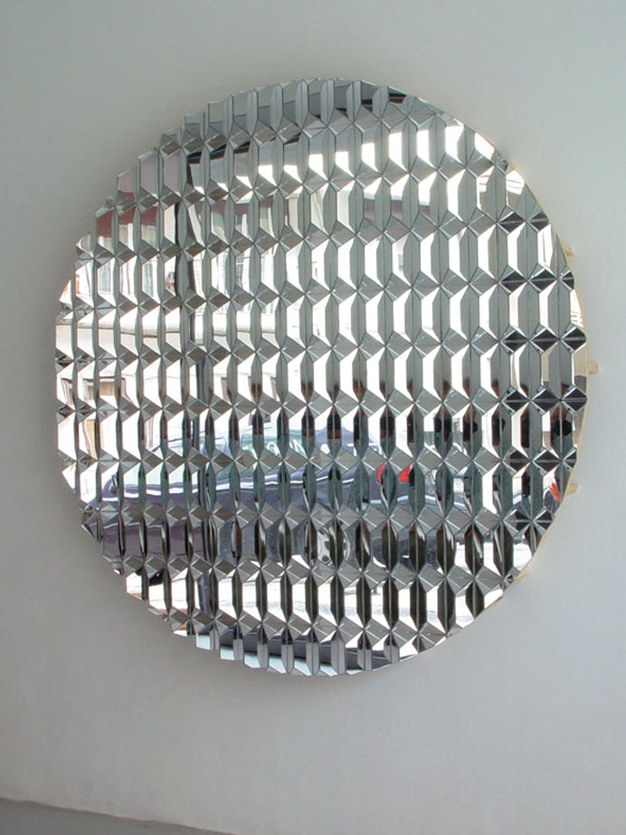 Sophia Kosmaoglou Leng Tch’e, 2002. Wood, mirror, 159 x 159 x 14 cm