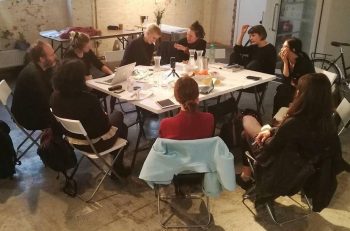 BOOKCLUB#19 Bishop Artificial Hells chaired by Renata Mindolo. Common Room, School of the Damned. Guest Projects 24 July 2017. Photo SOTD.