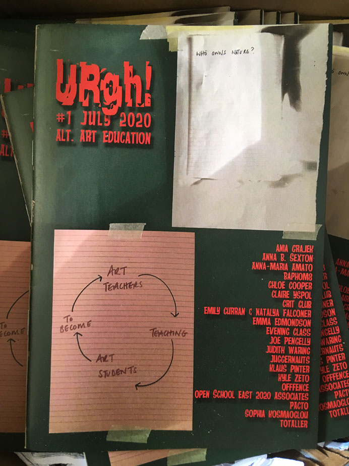 URgh!#1 July 2020 on Alt. Art Education. Front Cover by Emma Edmondson
