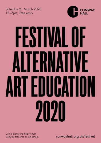 Festival of Alternative Art Education 2020. Poster by Jamie Smyth and Adam Carr