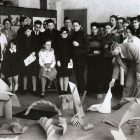 Josef Albers Preliminary class group critique. Bauhaus Dessau, 1928-29. Photo Otto Umbehr.